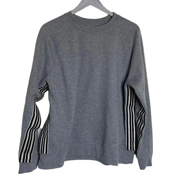 AVIA XL gray crew neck‎ sweatshirt with side racing stripes - Picture 1 of 4